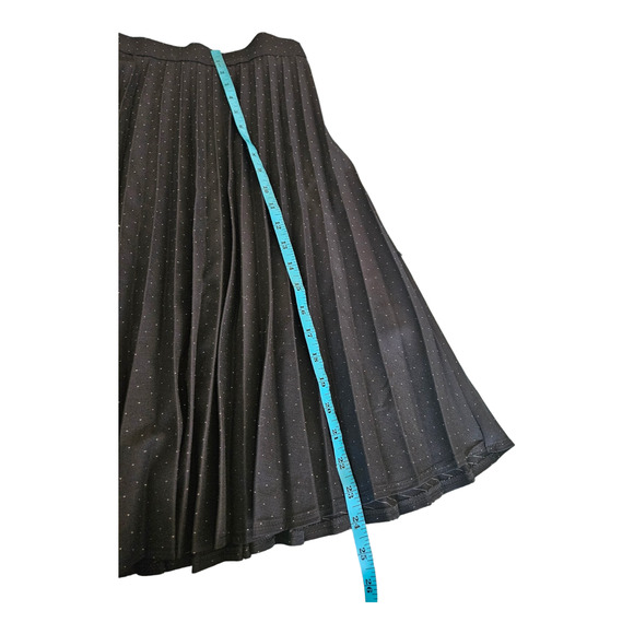 Oodji XS Black Polka Dot Zip Closure Pleated Skirt - Picture 7 of 7